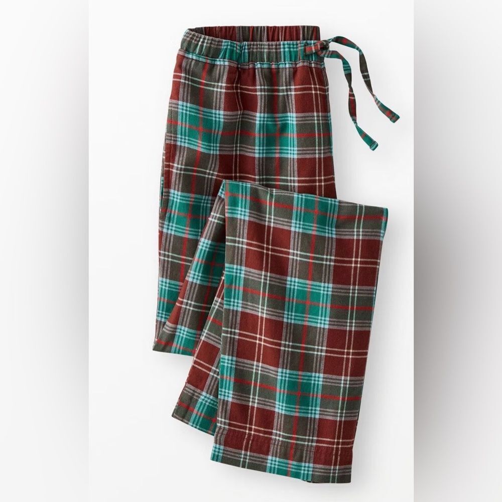 Hanna Andersson Holiday Family Print Flannel Pant Red Various Sizes NWT